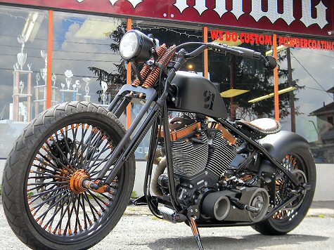 "The Blitzkrieg Bobber" Custom Bobber Motorcycle Builders PA - Iron Hawg Custom Cycles Inc. Hazleton, PA