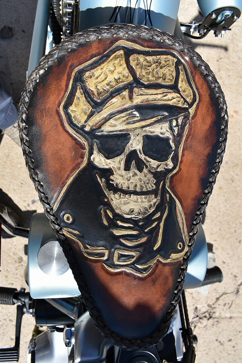 Custom Bobber Leather Seat