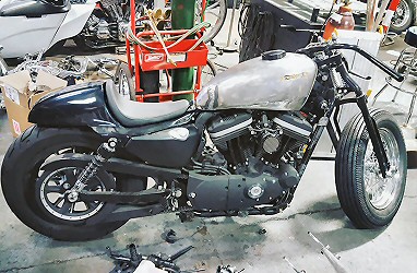 Cafe Racer Harley Build Led Sled Frame, Harley Motocycle Builders Iron Hawg Custom Cycles Pennsylvania