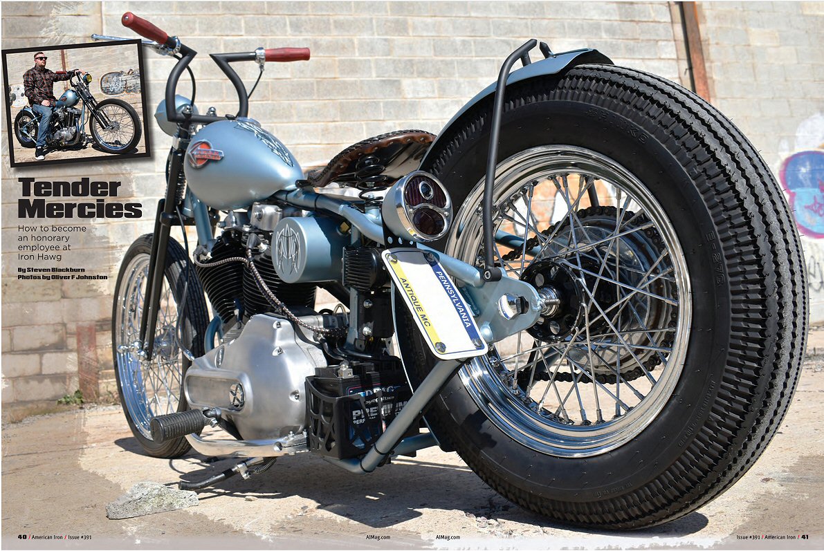 Custom Bobber Motorcycle Build Tender Mercies,Iron Head Bobber