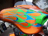 Custom Bagger Motorcycle Paint Graphics Pennsylvania Iron Hawg Custom Cycles